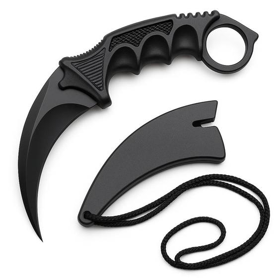 Imagem de Faca Karambit Esportiva Cs Go Inox Com Bainha Inclusa