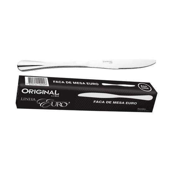 Imagem de Faca Mesa Inox Euro Com 12 Pçs Original Line