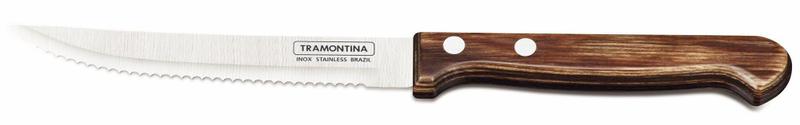 Imagem de Faca para Churrasco e Frutas Tramontina Polywood com Lâmina em Aço Inox e Cabo de Madeira Castanho 5