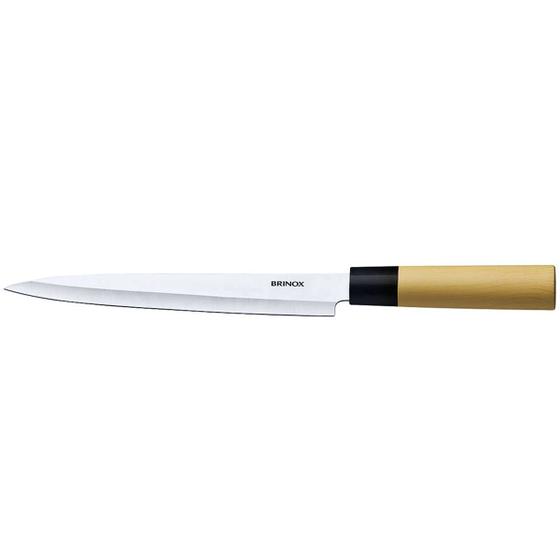 Imagem de Faca para Sushi e Sashimi 8" Brinox com Lâmina em Aço Inox e Cabo de Polipropileno
