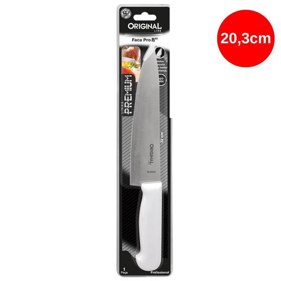 Faca Peixeira em Aço Inox com Cabo PP 8" 20,3cm Linha Premium SL0335 Menor preço em Faca Peixeira em Aço Inox com Cabo PP 8" 20,3cm Linha Premium SL0335