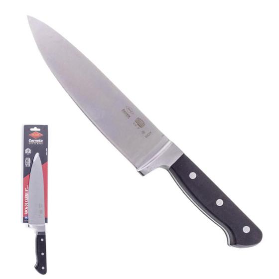 Faca Profissional Chefe Gourmet Forjada Inox opções 8 e 10pol - Corneta ...