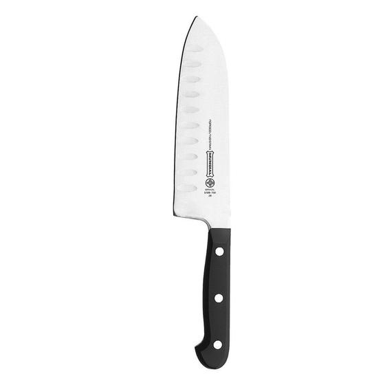 Imagem de Faca santoku preta 7" com alvéolos chef mundial