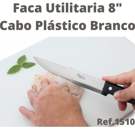 Imagem de Faca Utilitaria 8 Polegadas Plástico Preto Chef Line