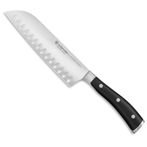 Imagem de Faca Wüsthof Santoku com Sulcos Classic Ikon 7"