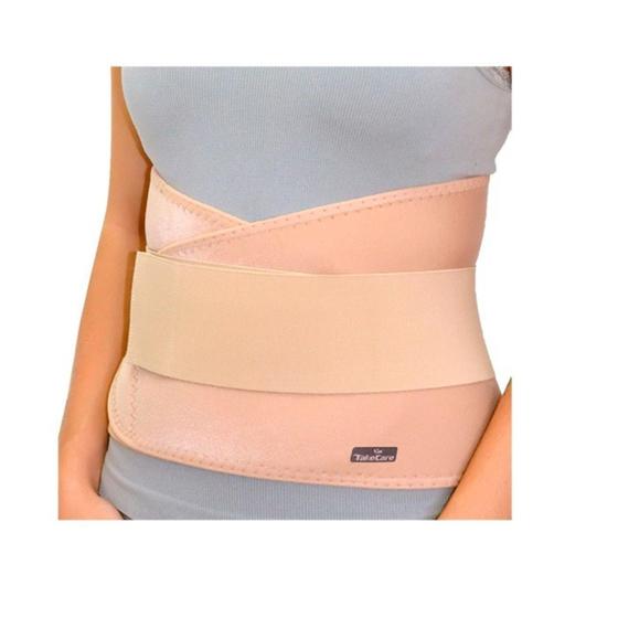 Imagem de  Faixa Abdominal E Coluna Lombar Com Hastes Flexíveis Bege