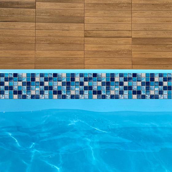 Faixa adesiva Borda Piscina Proteção 100cm X 30cm Vinil 16und alx05 ...