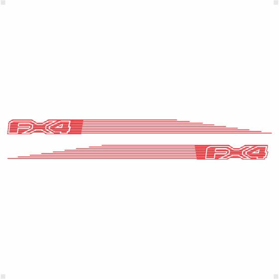 Imagem de Faixa Compatível C/ Ranger Fx4 2023 Vermelho Com Verniz