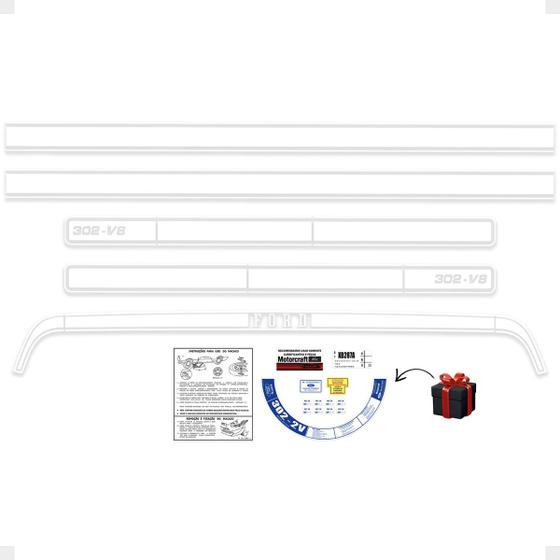 Imagem de Faixa Compatível Maverick 302-v8 Fase 1 Branco + Etiquetas