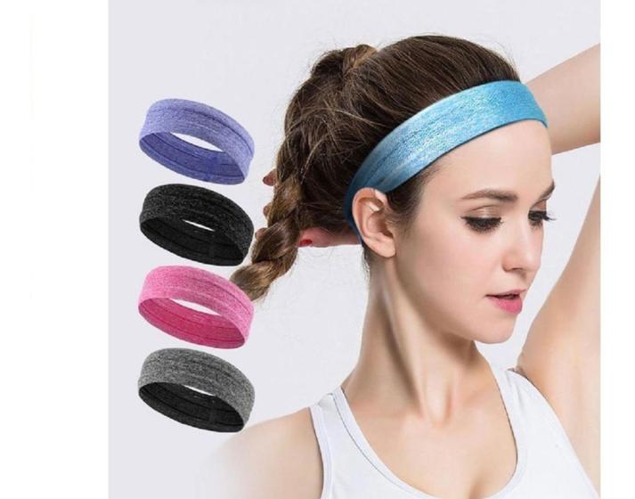 Faixa de cabeça cabelo esportiva todos esportes, antiderrapante