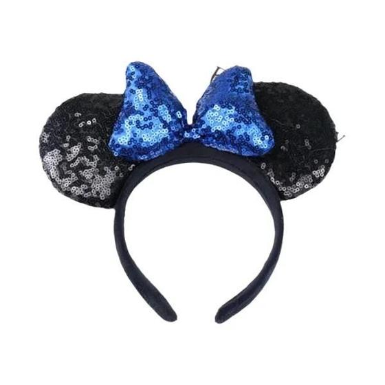 Imagem de Faixa De Cabeça Com Laço De Lantejoulas Da Minnie Mouse, Tamanho Grande, Para Mulheres, Festa,