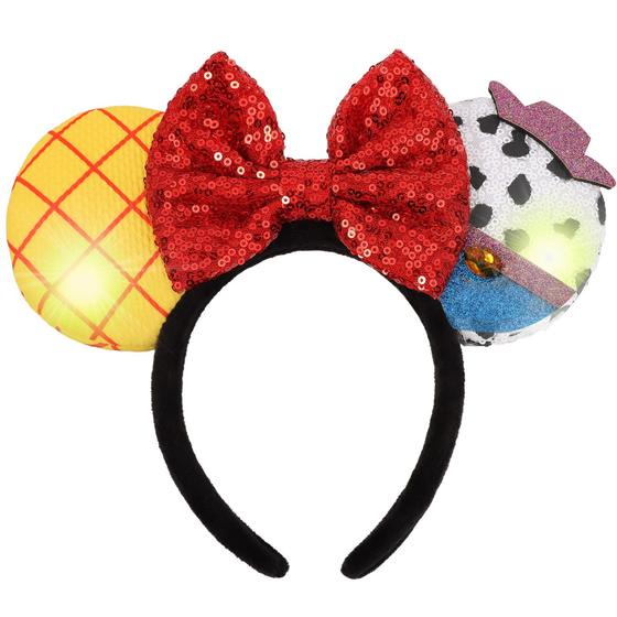 Imagem de Faixa de cabeça LED Light Up Mouse Ears para mulheres e meninas (amarela)