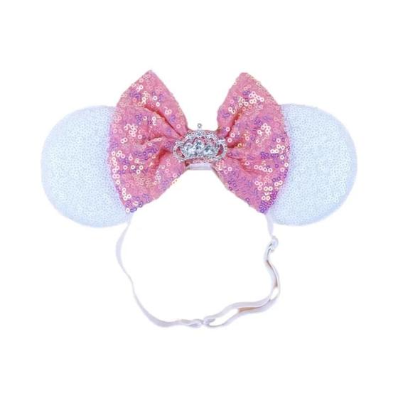 Imagem de Faixa de Cabelo de Natal com Oreia de Mickey - Ajustável para Adultos e Crianças