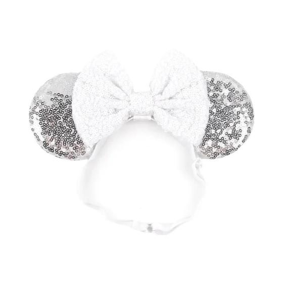 Imagem de Faixa de Cabelo de Natal com Oreia de Mickey - Ajustável para Adultos e Crianças