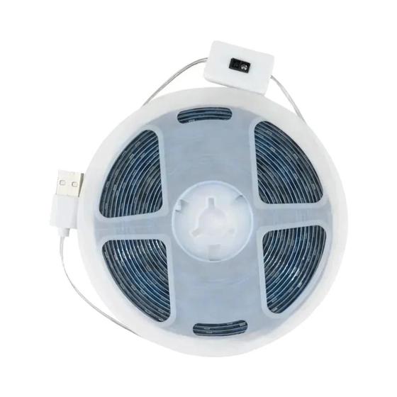 Imagem de Faixa de Luz LED com Sensor de Movimento USB - 1m, 2m, 3m ou 5m - Ideal para TV, Cozinha e Armários