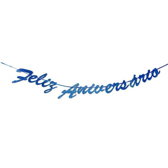 Imagem de Faixa Decorativa Feliz Aniversario - SilverFestas