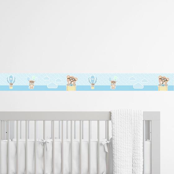 Imagem de Faixa Decorativa Papel De Parede Ursinho Baloero Infantil quarto Bebê