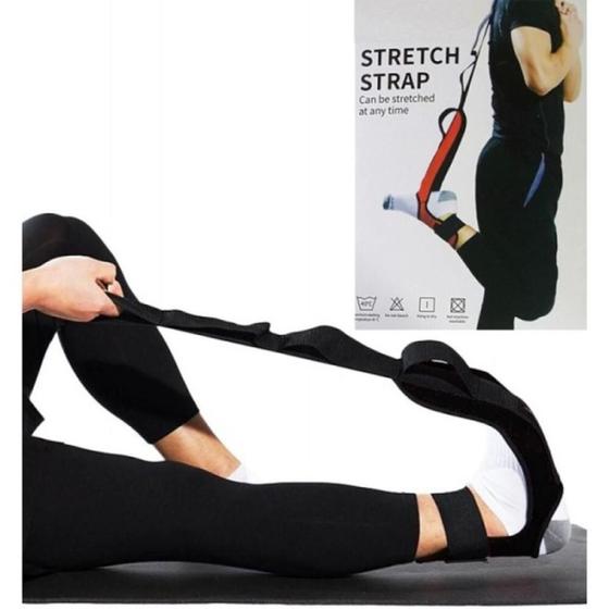 Imagem de Faixa elastica alongamento alca fita fisioterapia pé tornozelo cirurgia cinta yoga fitness