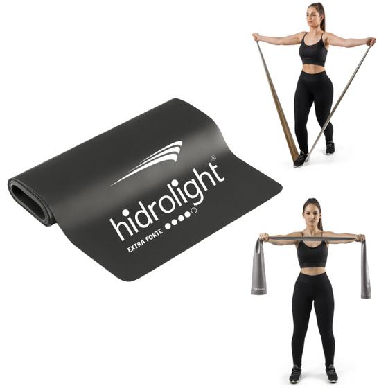 Imagem de Faixa Elástica Hidrolight Tensão Extra Forte Para Musculação Exercícios Pilates Yoga Fisioterapia
