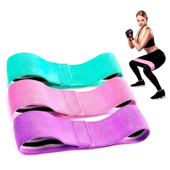 Faixa Elastica Kit Miniband Thera Band Tecido 3 Extensor Menor preço em Faixa Elastica Kit Miniband Thera Band Tecido 3 Extensor