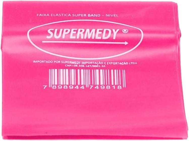 Imagem de Faixa Elástica Média - pink - SUPERMEDY - 2 metros