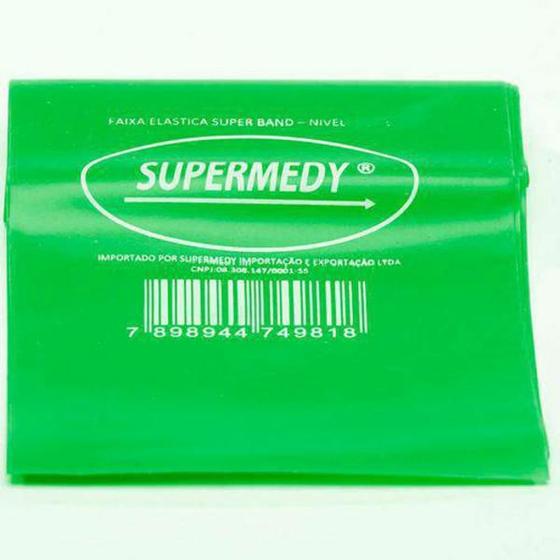 Imagem de Faixa Elástica Superband Verde Extra Forte 120 x 15 cm Supermedy