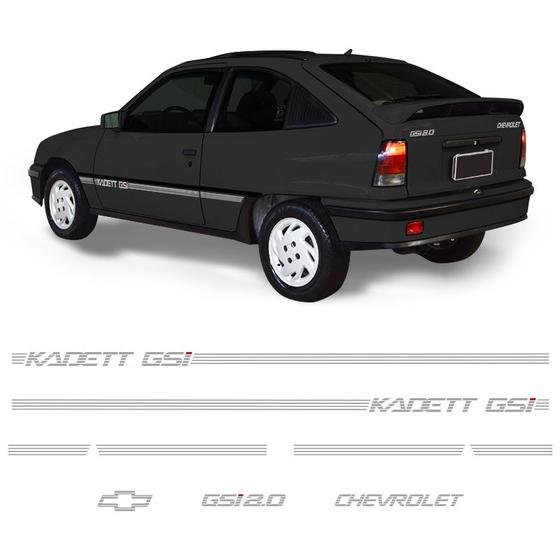 Imagem de Faixa Kadett Gsi 2.0 1992 Até 1998 Adesivo Prata Chevrolet