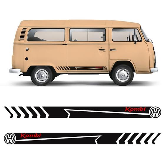 Imagem de Faixa Kombi Sport Standard Adesivo Preto Lateral Volkswagen