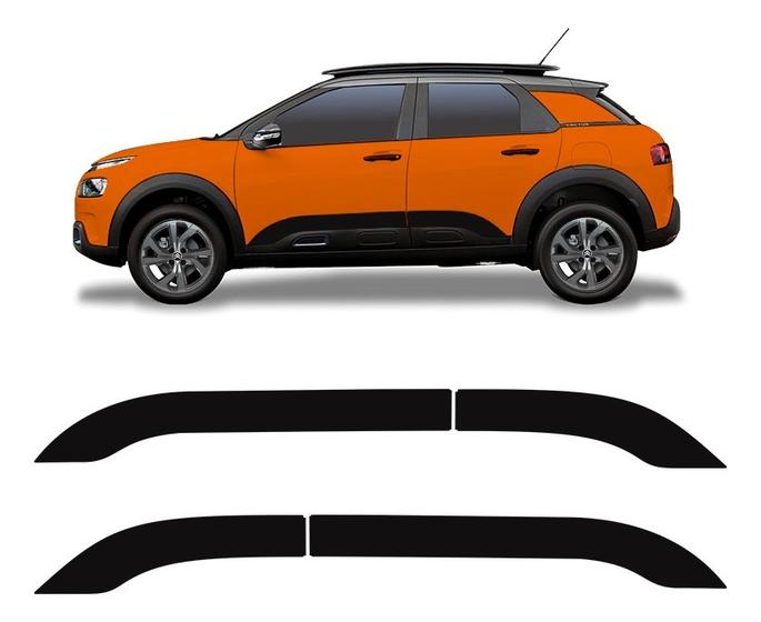 Imagem de Faixa Lateral Citroën C4 Cactus 2019 A 2022 Adesivo Preto