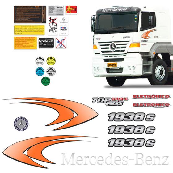 Imagem de Faixa Lateral Mb 1938 S Laranja + Adesivo Testeira + Emblema