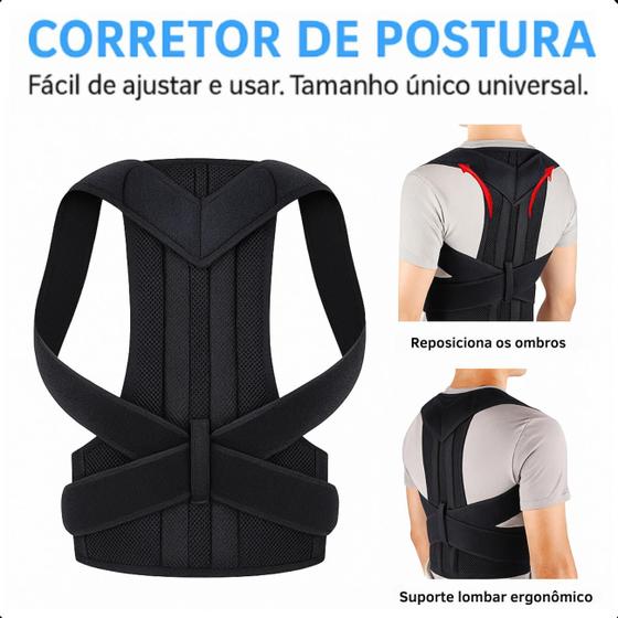 Imagem de Faixa Para Alinhar Coluna Lombar E Ajustar Postura