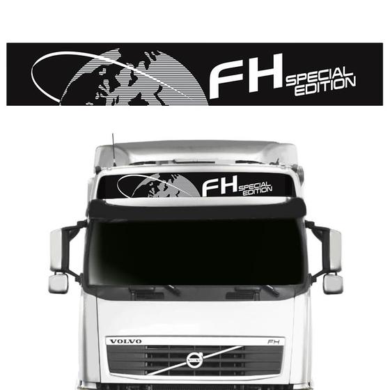Imagem de Faixa Volvo Fh Special Edition Adesivo Quebra-sol Prata