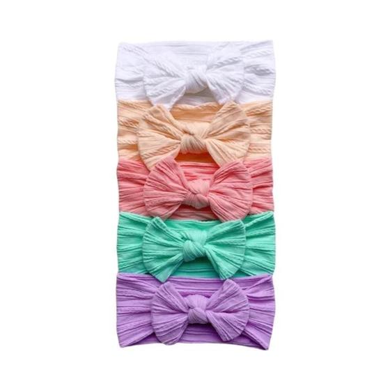 Imagem de Faixas de Cabelo Elásticas para Bebês - Conjunto com 5 Unidades