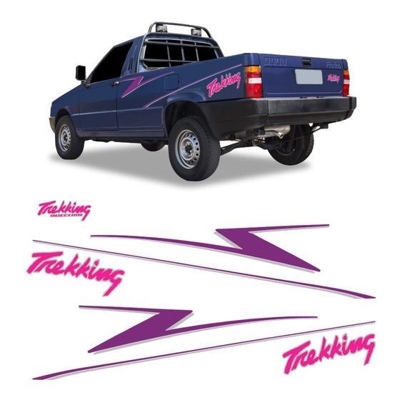 Imagem de Faixas Fiorino Trekking Pick-up 1996 Lx Adesivos Lilás/rosa