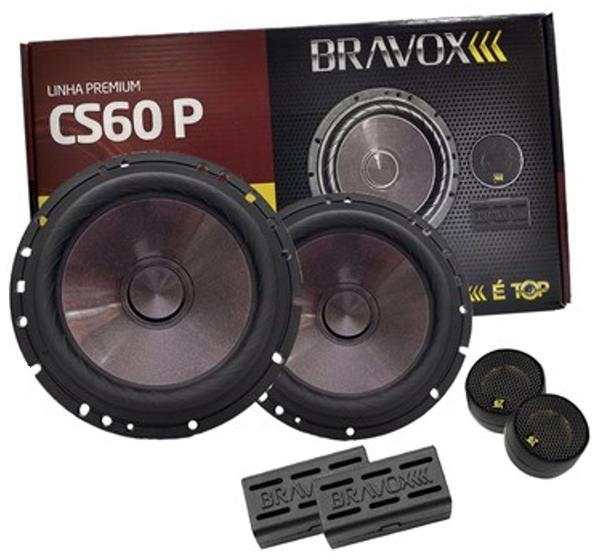 Imagem de Falante 6 + Mini Tweeter 200w Rms Cs60p Kit 2 Vias Bravox