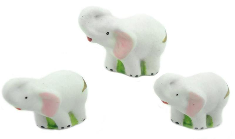 Imagem de Familia De Miniatura De Elefante Enfeite Mini Terrario