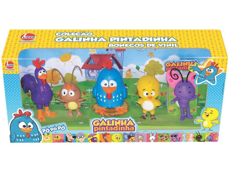 Família Galinha Pintadinha 5 Bonecos em Vinil - Lider Brinquedos ...