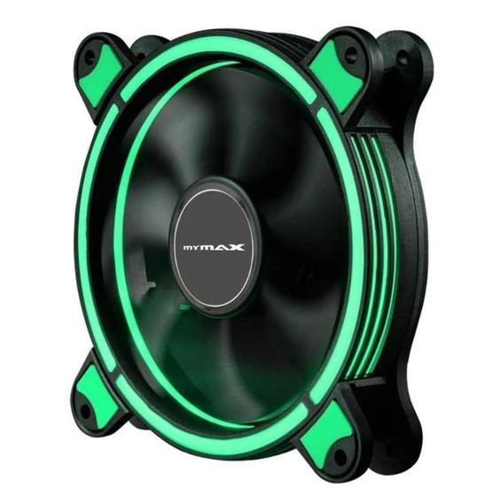 Fan Cooler 120x120x25mm MyMax Spectrum Verde Gabinete Gamer Menor preço em Fan Cooler 120x120x25mm MyMax Spectrum Verde Gabinete Gamer