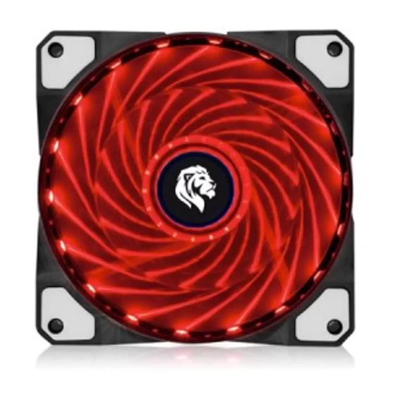 Imagem de Fan Cooler Gamer Led Vermelho Para Gabinete 12X12Cm Hayom