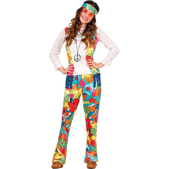 Imagem de Fantasia Anos 70 Infantil Juvenil Teen de Luxo Roupa de Carnaval Halloween e Festas 14 ou 16 anos