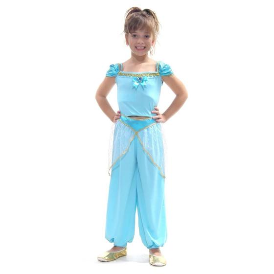 Imagem de Fantasia As Princesas Infantil Conjunto de Princesa da Arábia com Calça e Blusa Sulamericana 933556