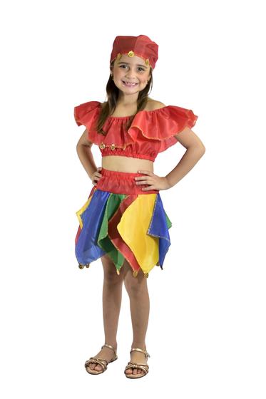 Imagem de Fantasia Bambolê Infantil  Carnaval Cigana - 07