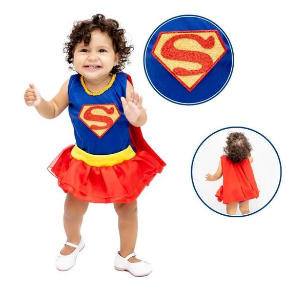 Imagem de Fantasia Bebê Supergirl Mesversario