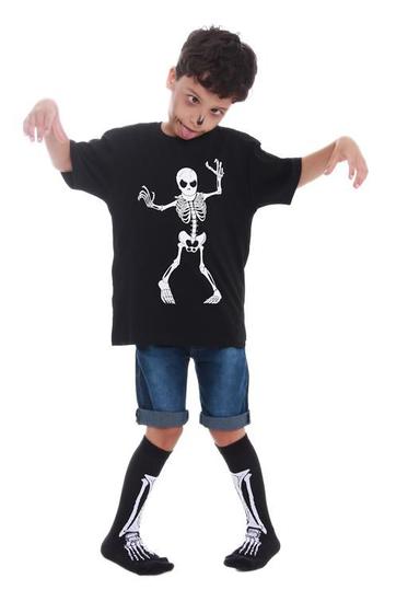 Imagem de Fantasia Camiseta Esqueleto Só Osso HALLOWEEN - QUIMERA KIDS