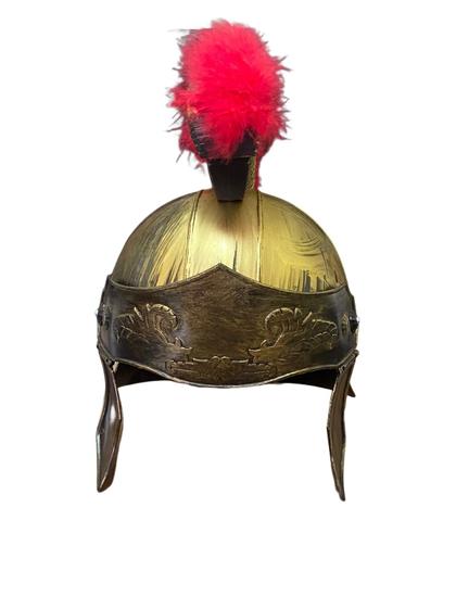 Imagem de Fantasia Capacete Soldado Romano Gladiador c/ pluma dourado