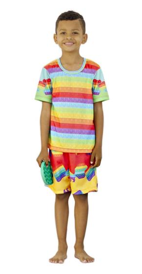 Imagem de Fantasia Carnaval Pop Pop It Infantil Menino Camiseta Shorts