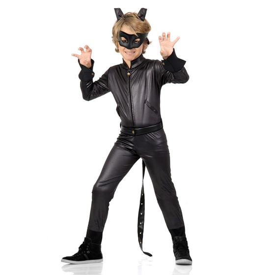 Fantasia Cat Noir Luxo Infantil - Miraculous - Original - Ladybug ...
