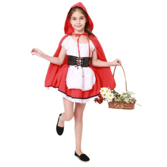 Fantasia Chapeuzinho Vermelho Infantil Menina C Capuz Fantasias Para 
