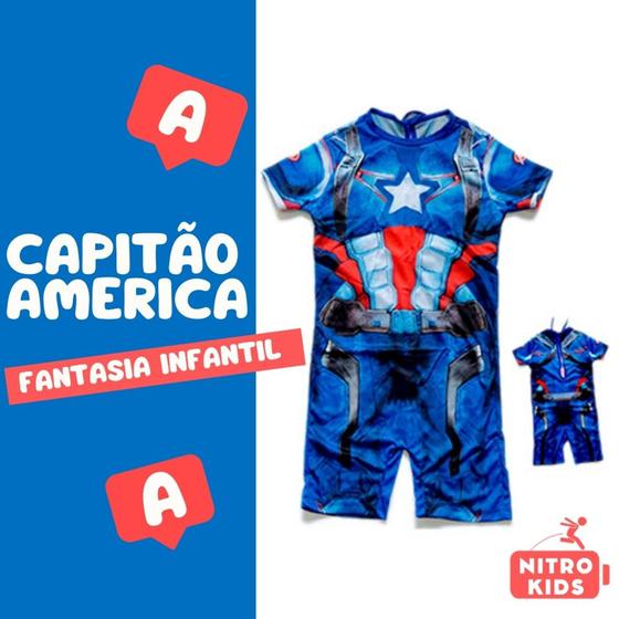 Imagem de Fantasia Curta sem Enchimento do Capitão America