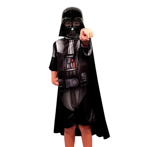 Imagem de Fantasia Darth Vader Infantil Masculina Roupa Cosplay Star Wars